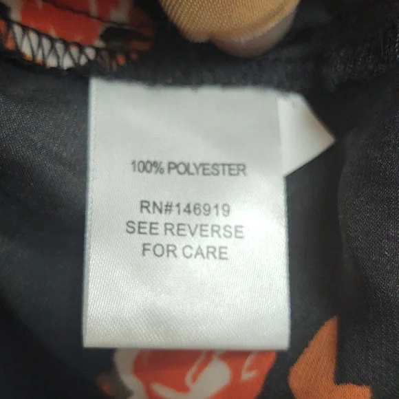 EUC Cloud Chaser Floral Bomber Jacket - Black and Orange Size XS - Picture 4 of 5